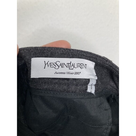 Yves Saint Laurent YSL Womens Wool Cashmere Gray Trouser Dress Pants Size 4 - Picture 10 of 10